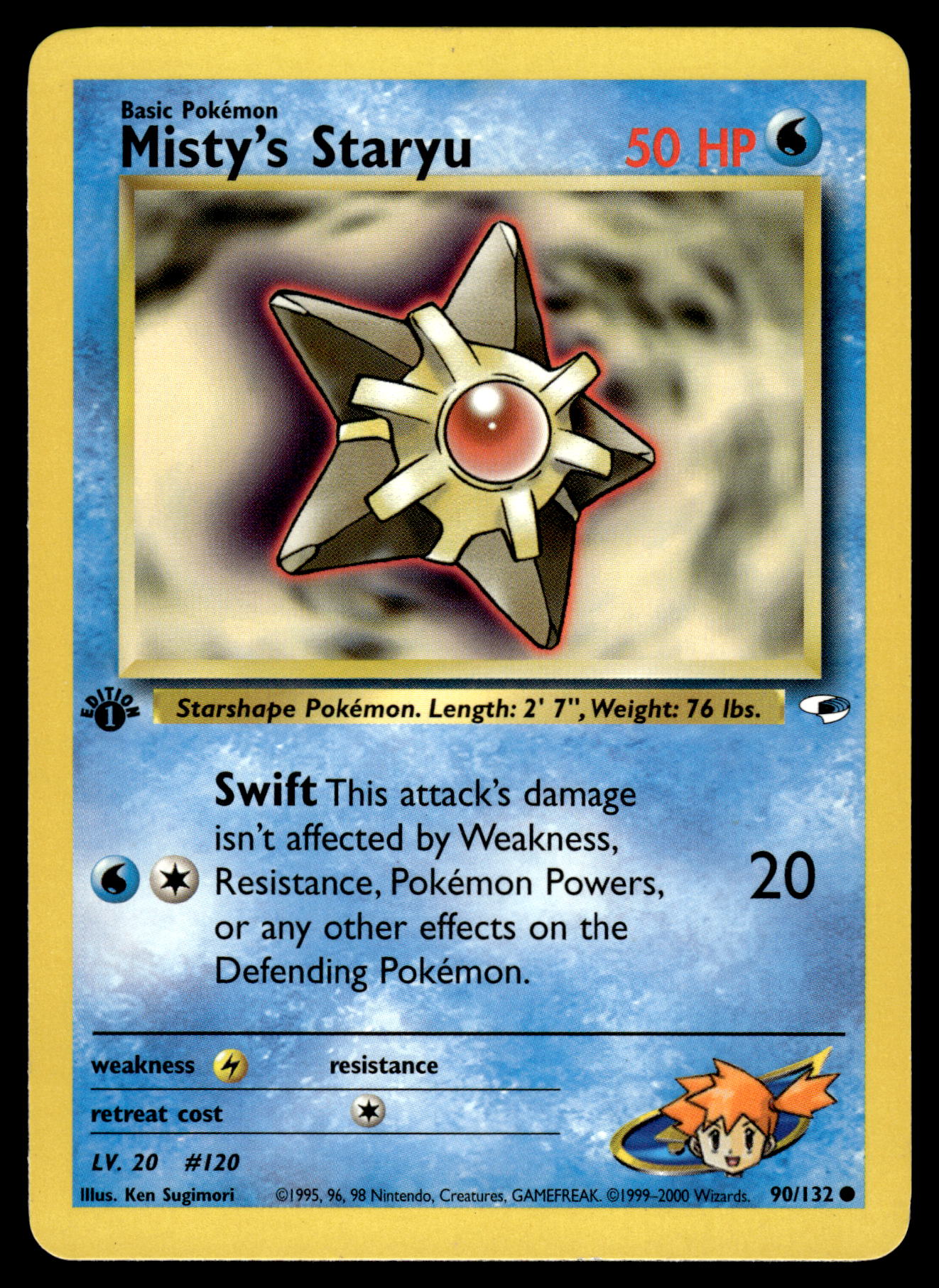 Misty's Staryu 90/132 WOTC Gym Heroes 1st Edition Pokemon [PL]