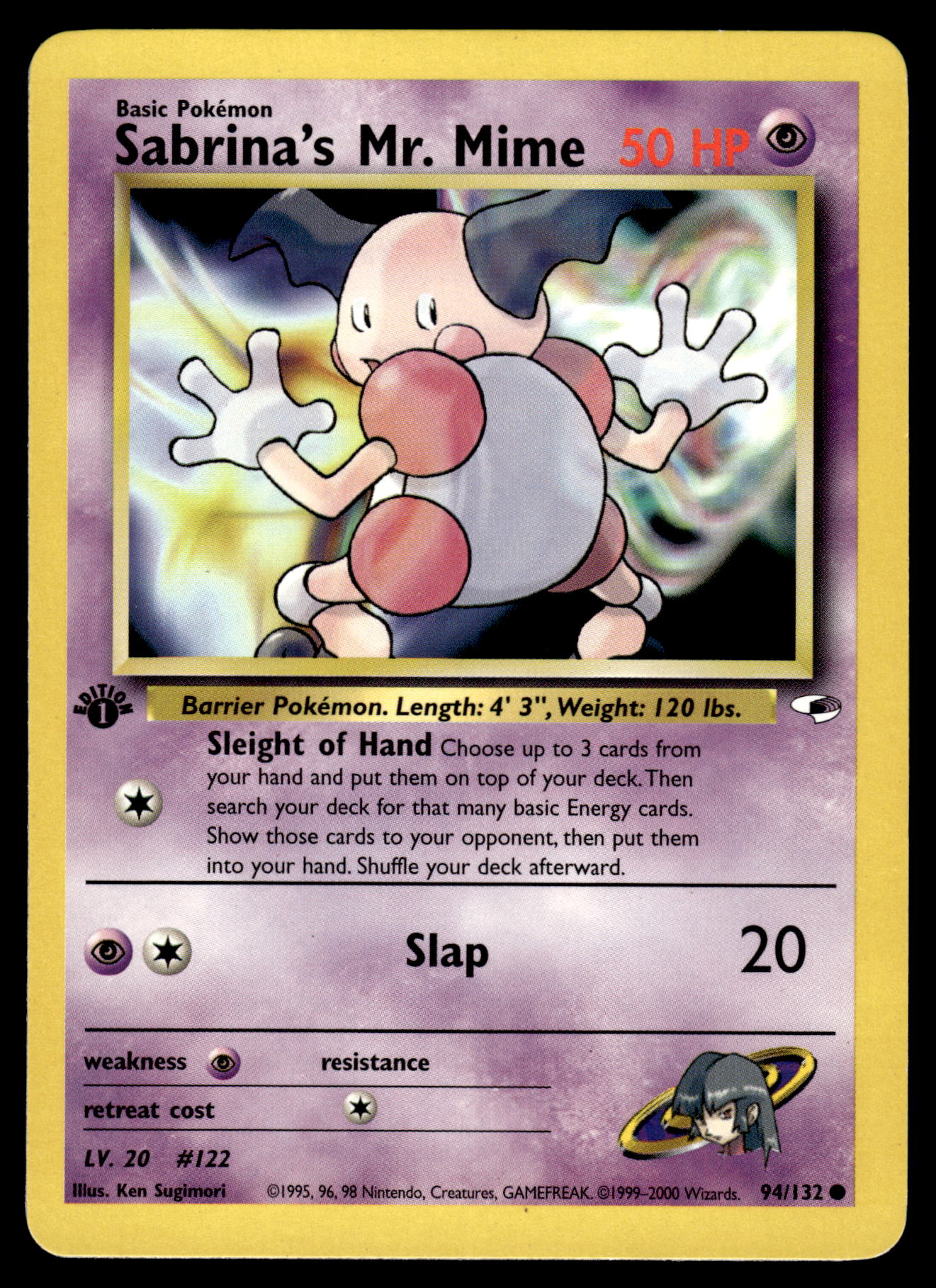 Sabrina's Mr. Mime 94/132 WOTC Gym Heroes 1st Edition Pokemon [PL]