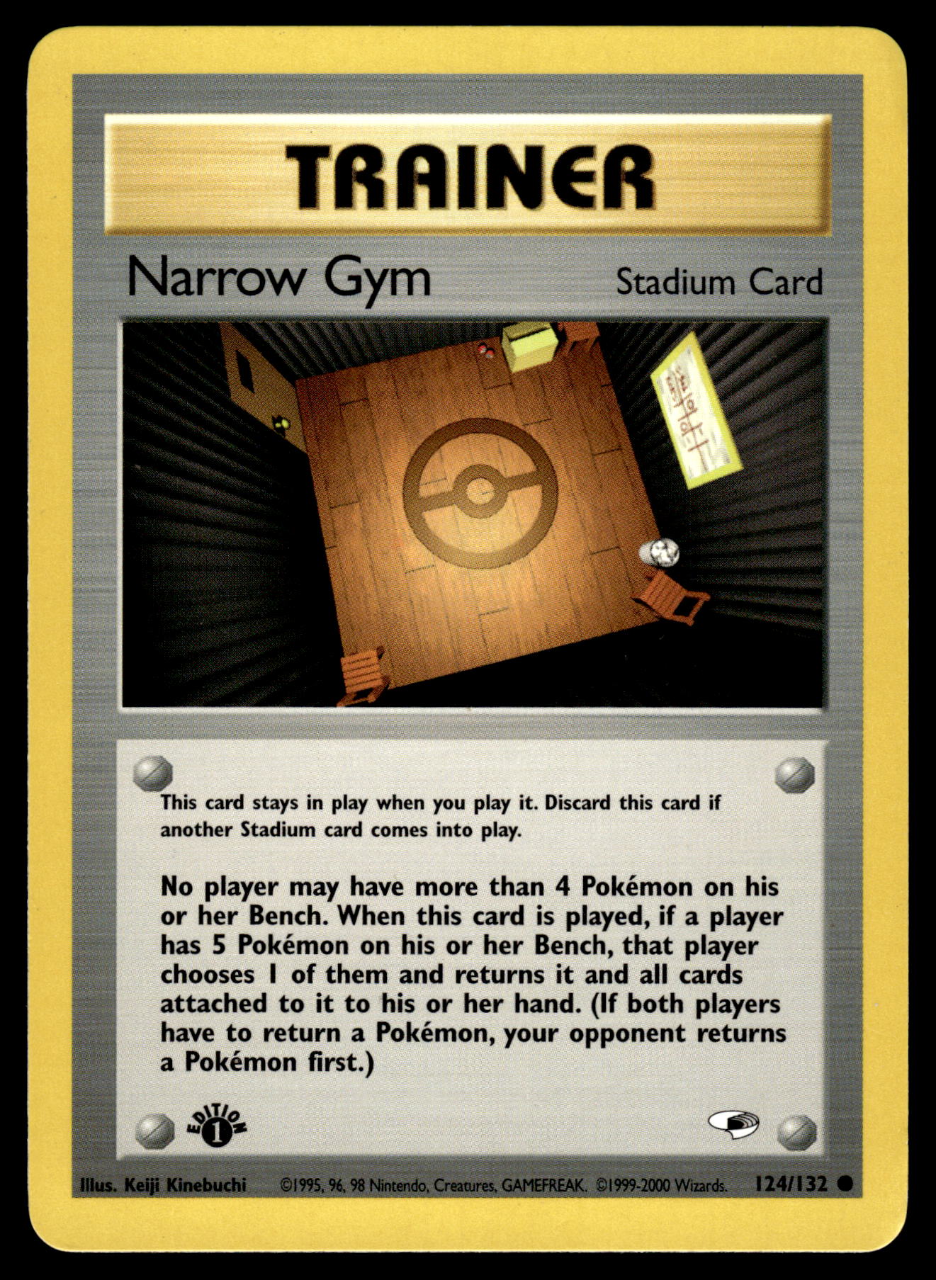 Narrow Gym 124/132 WOTC Gym Heroes 1st Edition Pokemon [DMG]