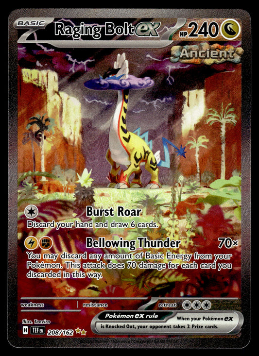 Raging Bolt ex 208/162 SV Temporal Forces Pokemon [NM]