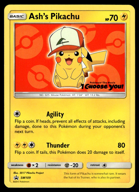 Ash's Pikachu SM109 I Choose You! Promo Pokemon [NM] (1)