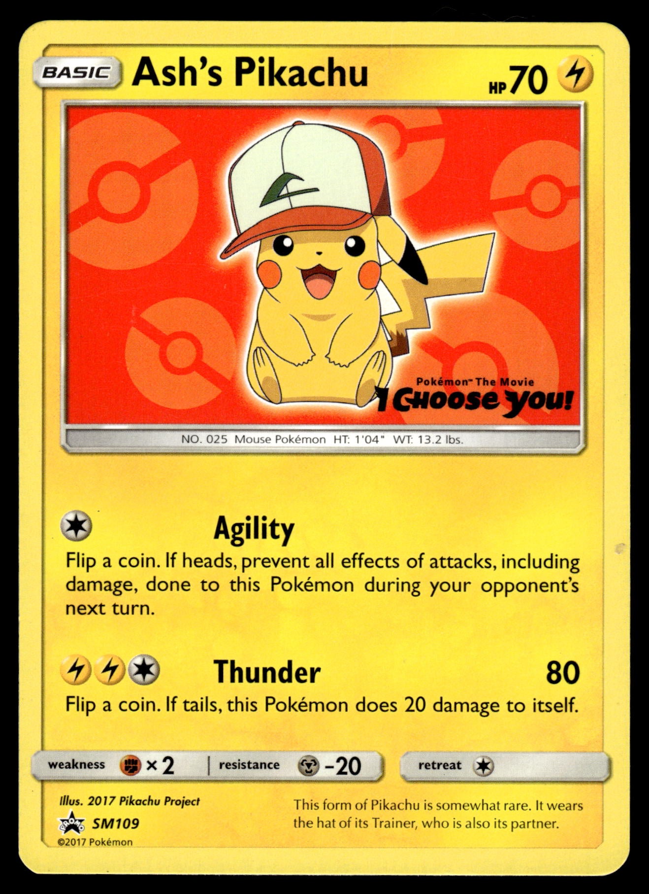 Ash's Pikachu SM109 I Choose You! Promo Pokemon [NM] (2)