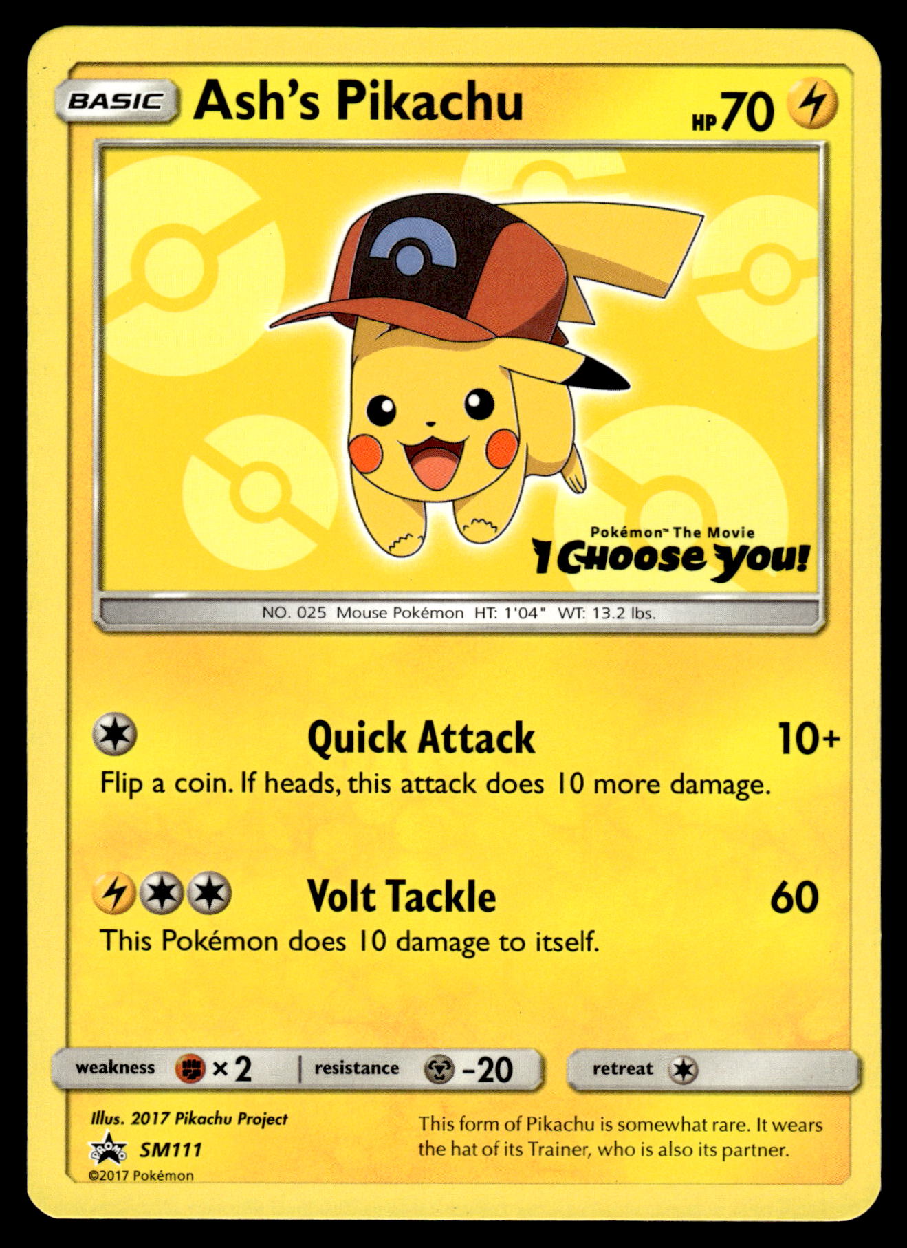 Ash's Pikachu SM111 I Choose You! Promo Pokemon [NM] (1)