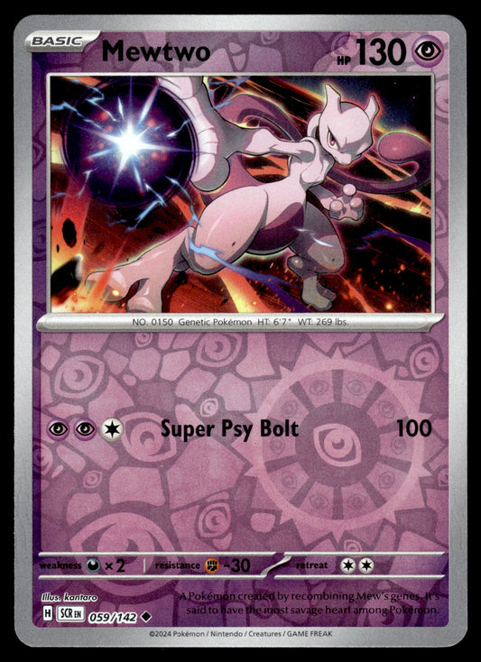 Mewtwo Reverse 059/142 SV Stellar Crown Pokemon [NM]