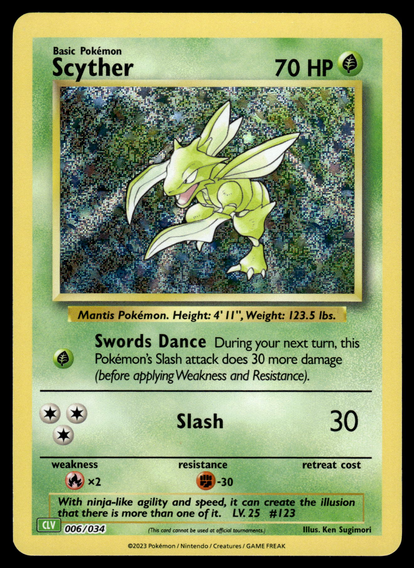 Scyther Holo 006/034 Classic Collection CLV Venusaur Deck Pokemon [NM]