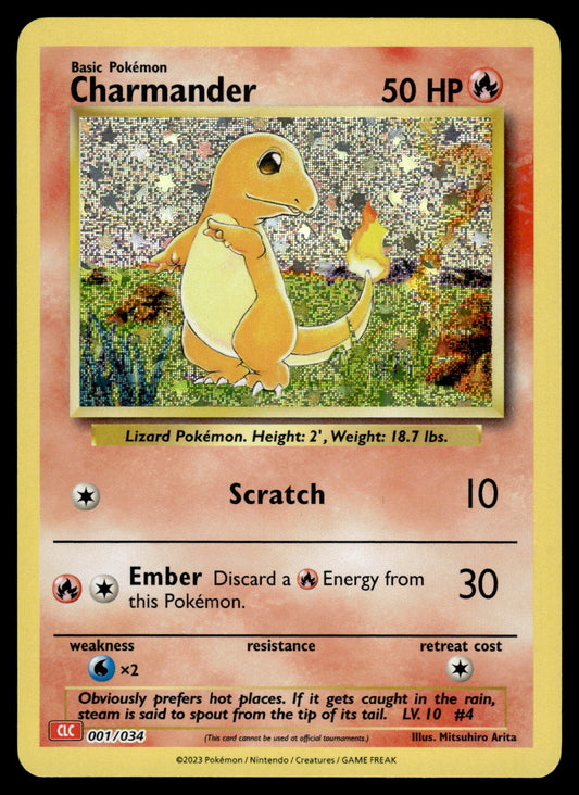 Charmander Holo 001/034 Classic Collection CLC Charizard Deck Pokemon [NM]