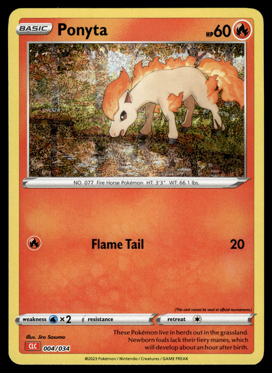 Ponyta Holo 004/034 Classic Collection CLC Charizard Deck Pokemon [NM]