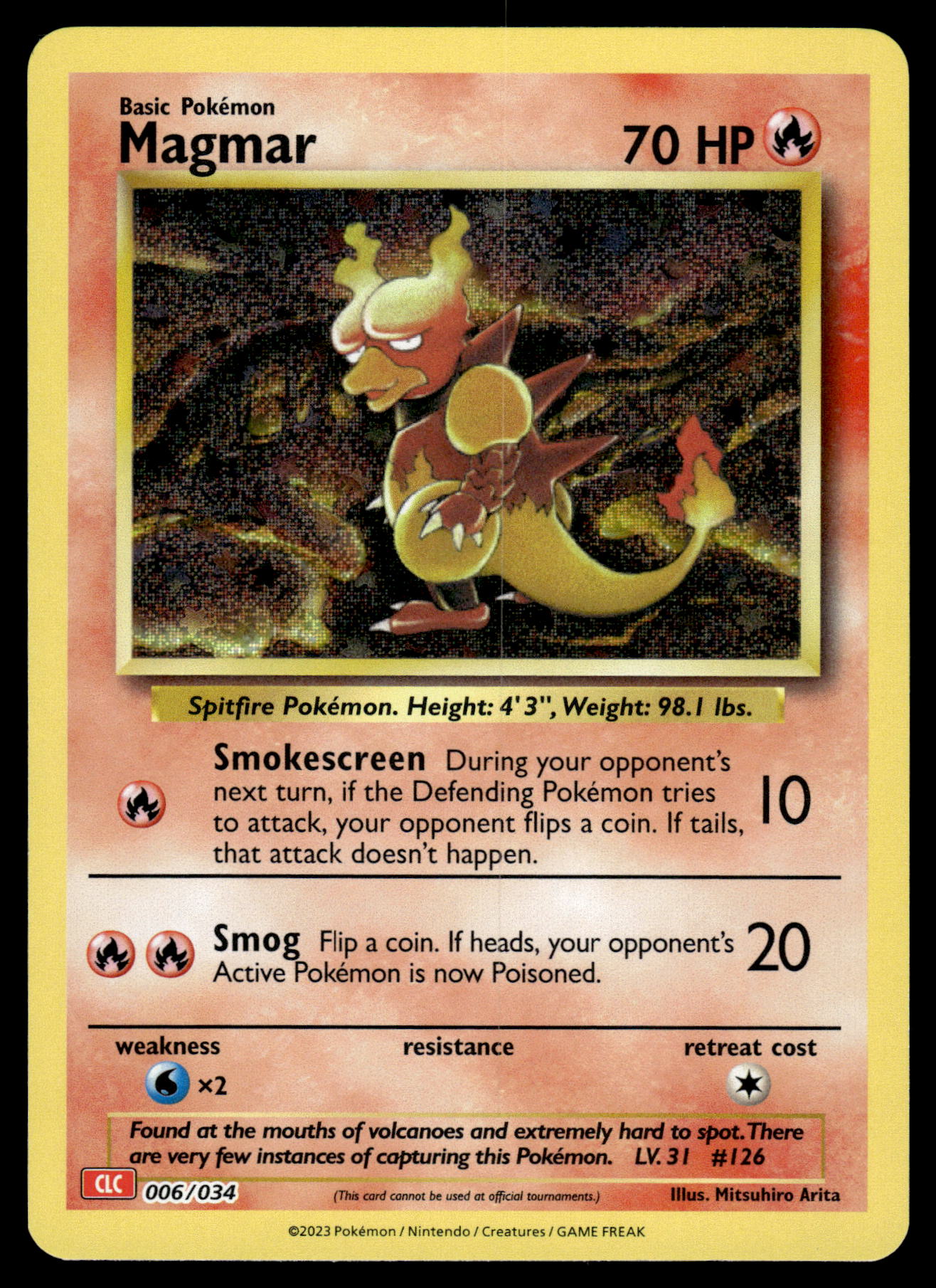 Magmar Holo 006/034 Classic Collection CLC Charizard Deck Pokemon [NM]