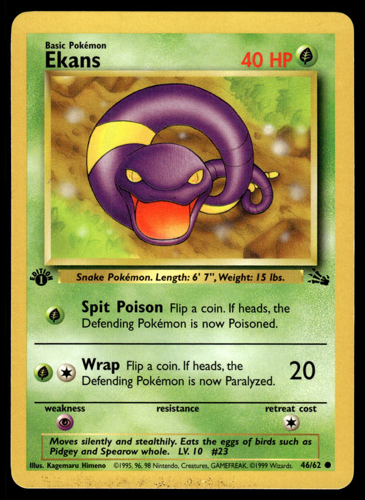 Ekans 46/62 WOTC Fossil 1st Edition Pokemon [PL]