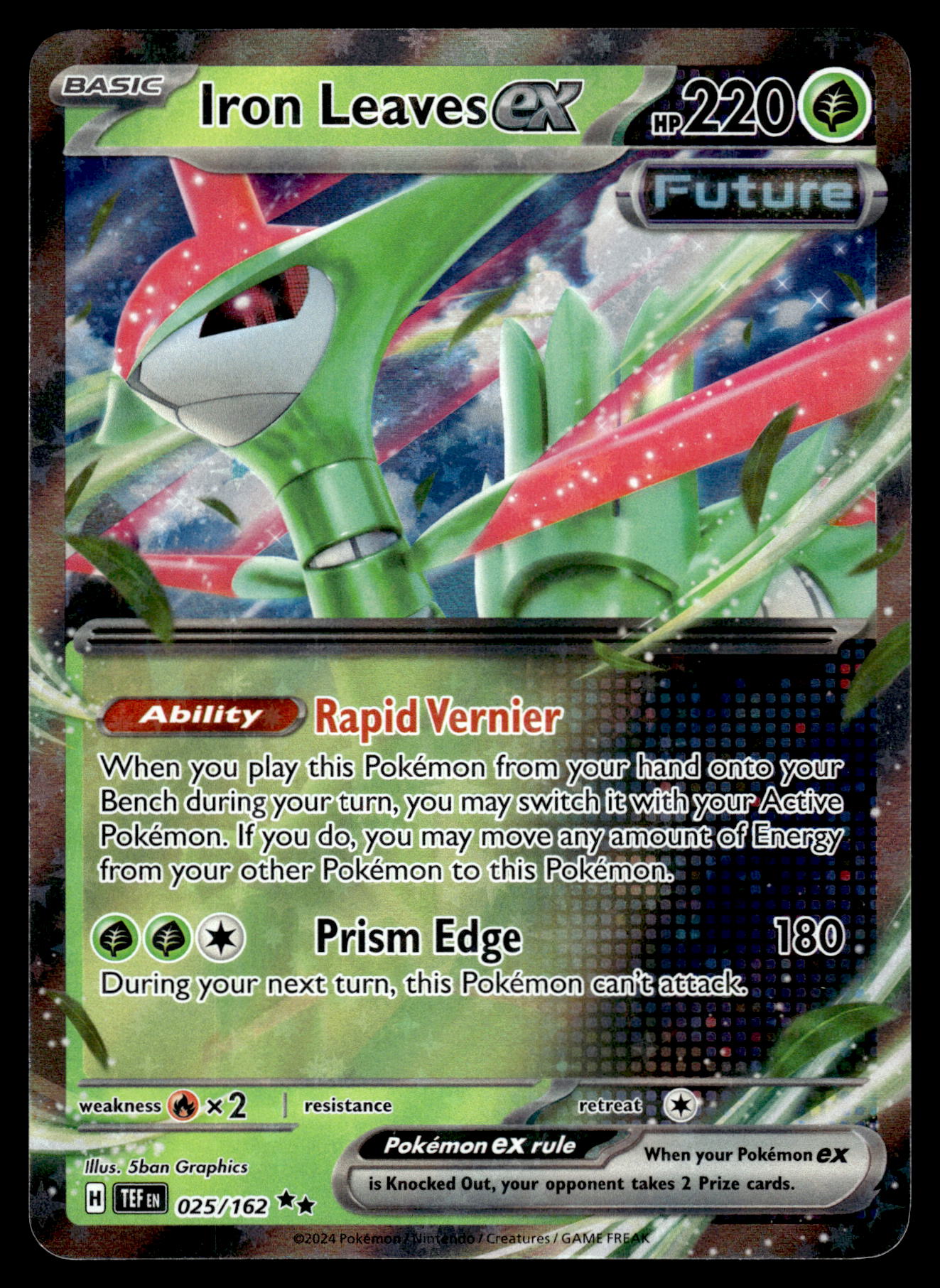 Iron Leaves ex 025/162 SV Temporal Forces Pokemon [NM]