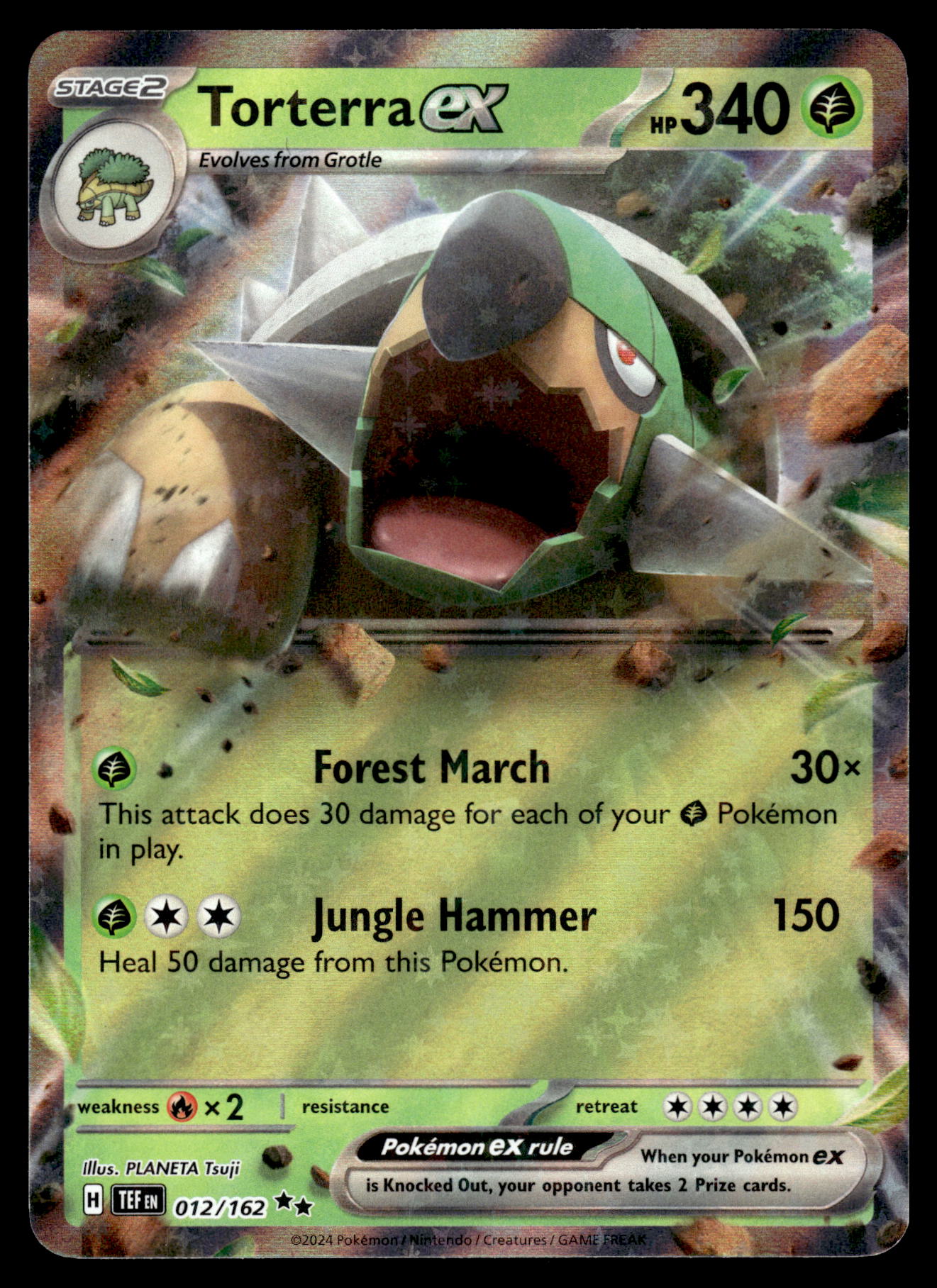 Torterra ex 012/162 SV Temporal Forces Pokemon [NM]