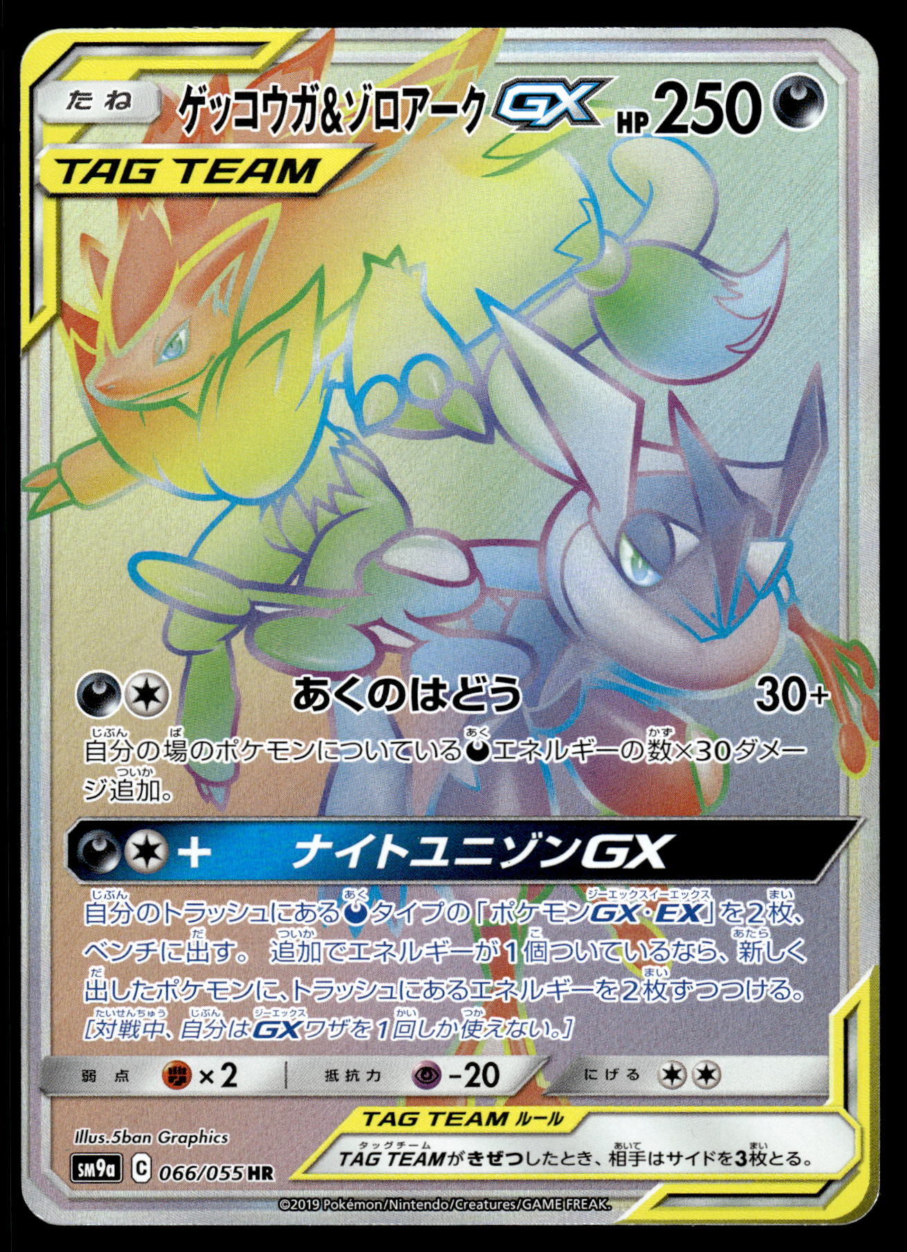 Greninja & Zoroark 066/055 SM9a Night Unison Japanese Pokemon [NM]