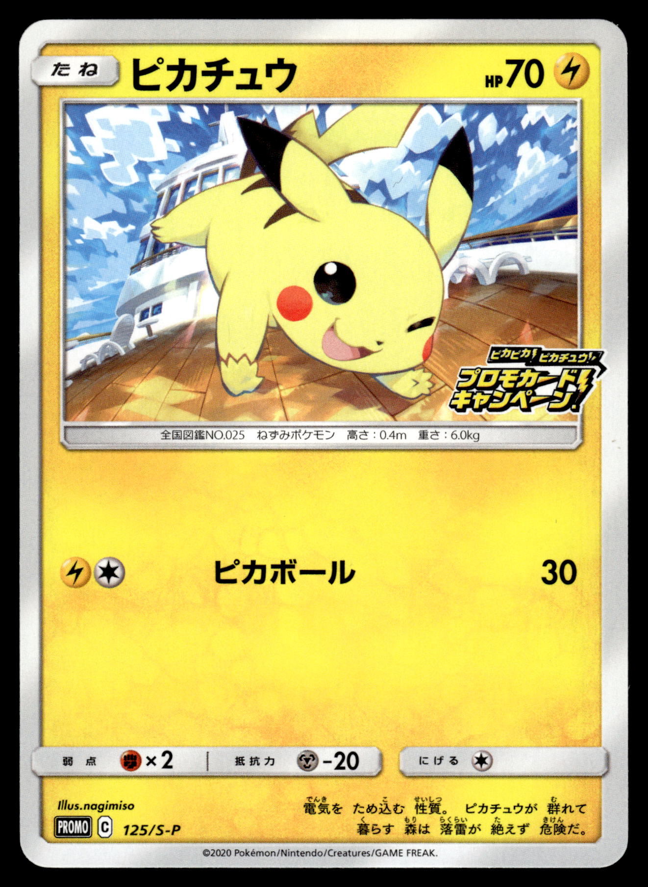 Pikachu 125/S-P Pika Pika Campaign Promo Japanese Pokemon [NM] (1)