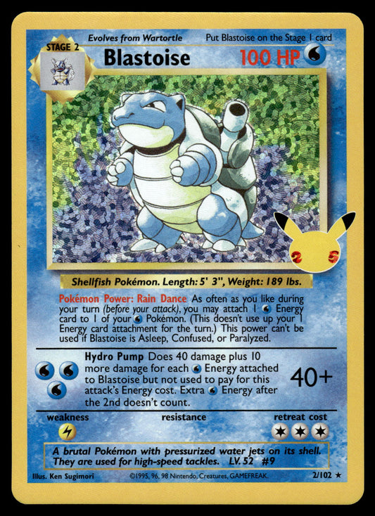 Blastoise Holo 2/102 SWSH Celebrations Classic Collection Pokemon [NM]