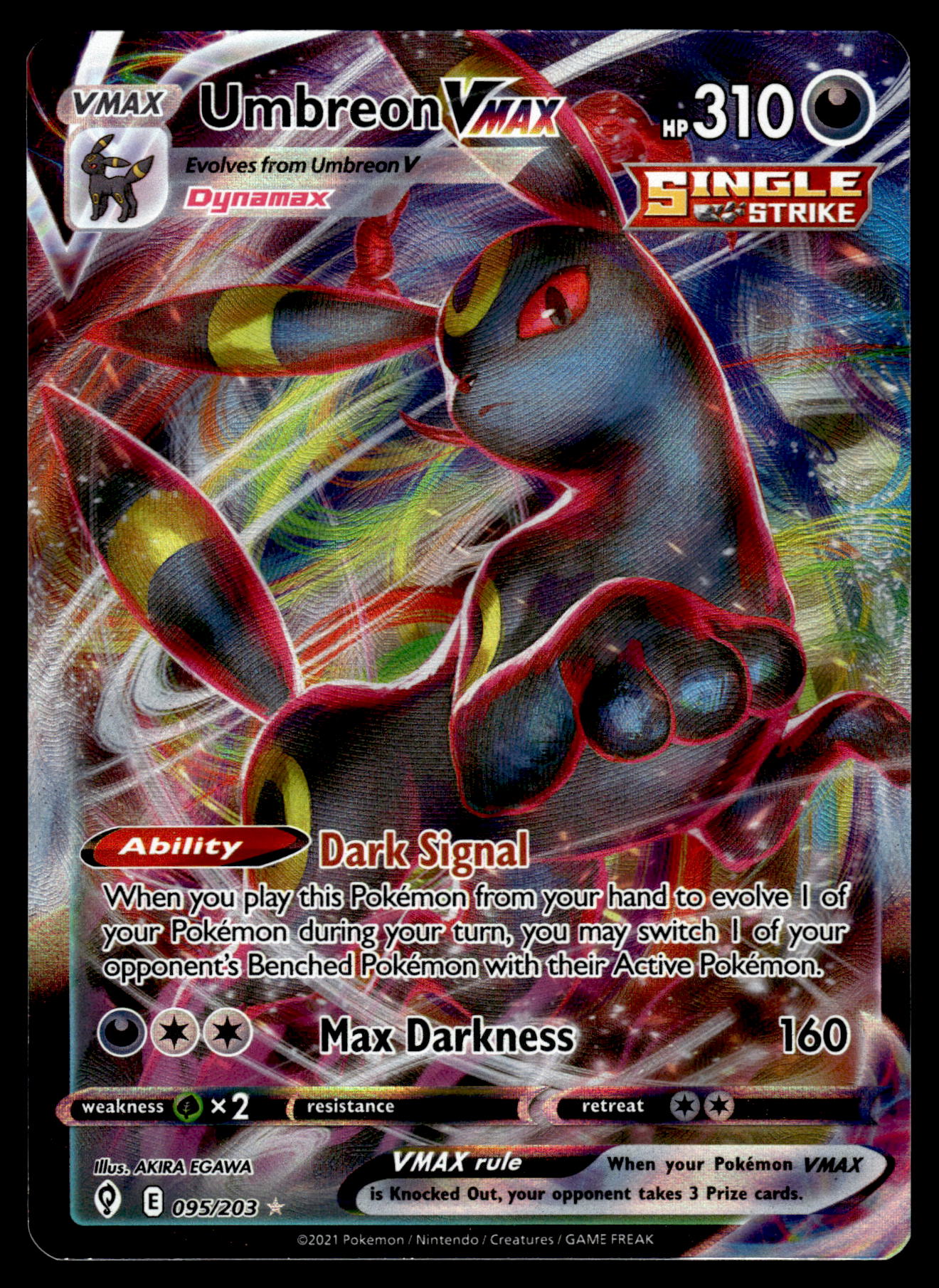 Umbreon VMAX 095/203 SWSH Evolving Skies Pokemon [NM]