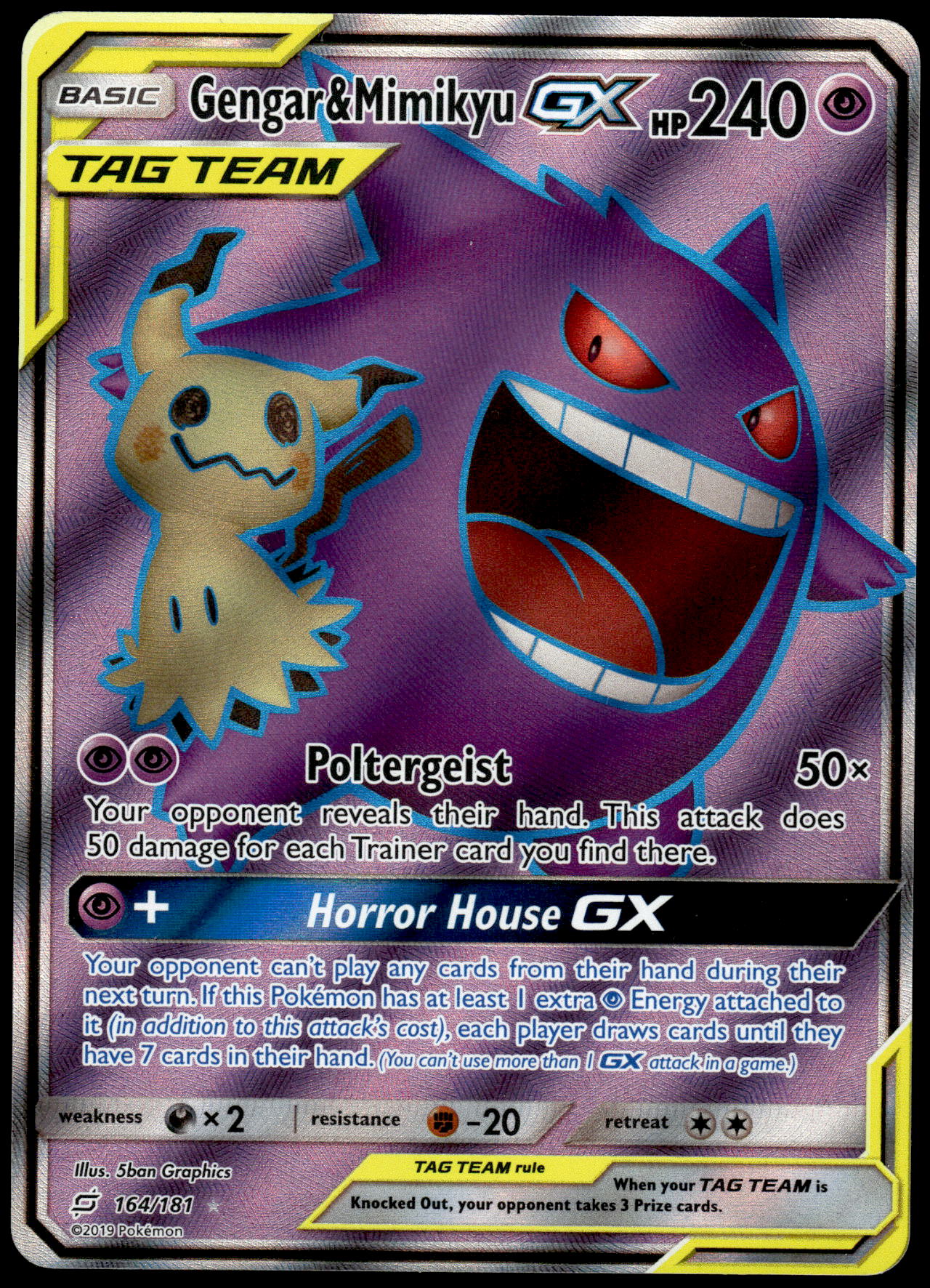 Gengar & Mimikyu GX 164/181 S&M Team Up Pokemon [PL]