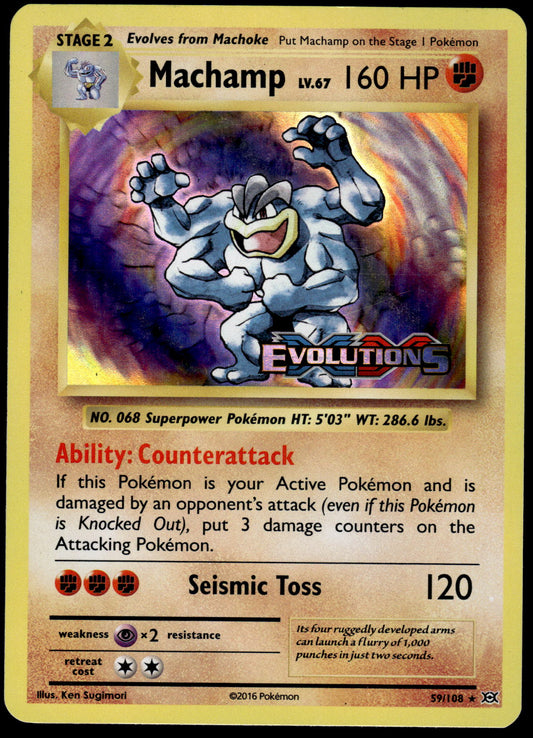 Machamp Holo 59/108 Pre-Release XY Evolutions Pokemon [PL]