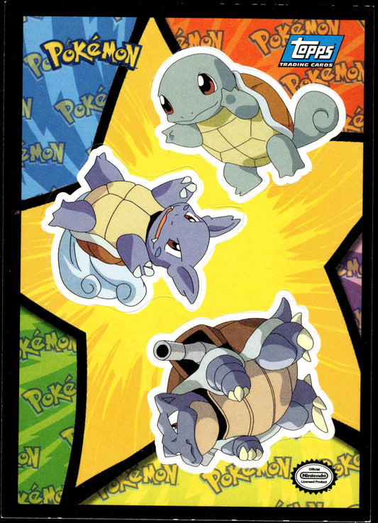 Squirtle Blastoise Stickers Puzzle TOPPS TV Movie Animation Edition Pokemon [NM] (1)