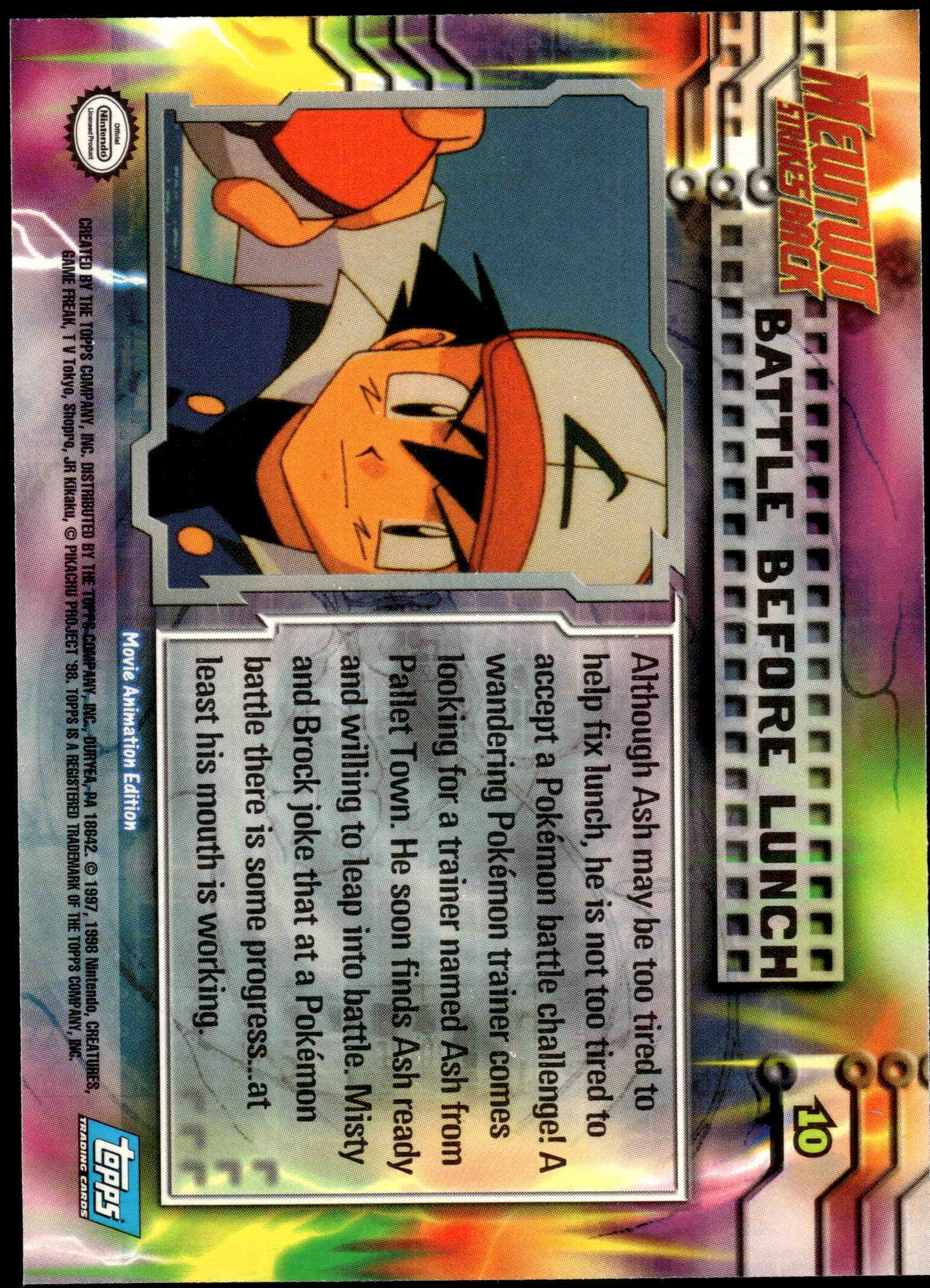 Battle Before Lunch #10 TOPPS TV Movie Animation Edition Pokemon [NM] (1)