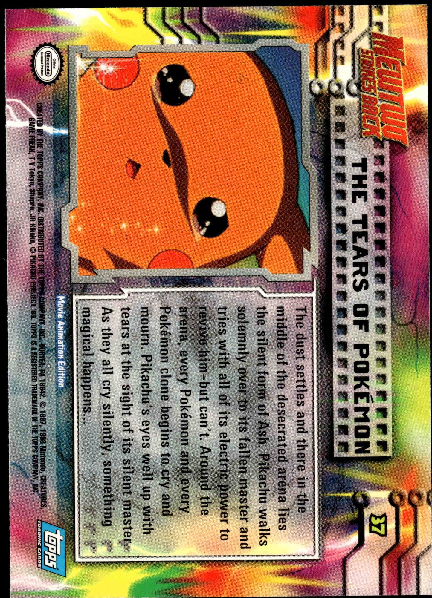 Tears of Pokemon #37 TOPPS TV Movie Animation Edition Pokemon [NM] (1)