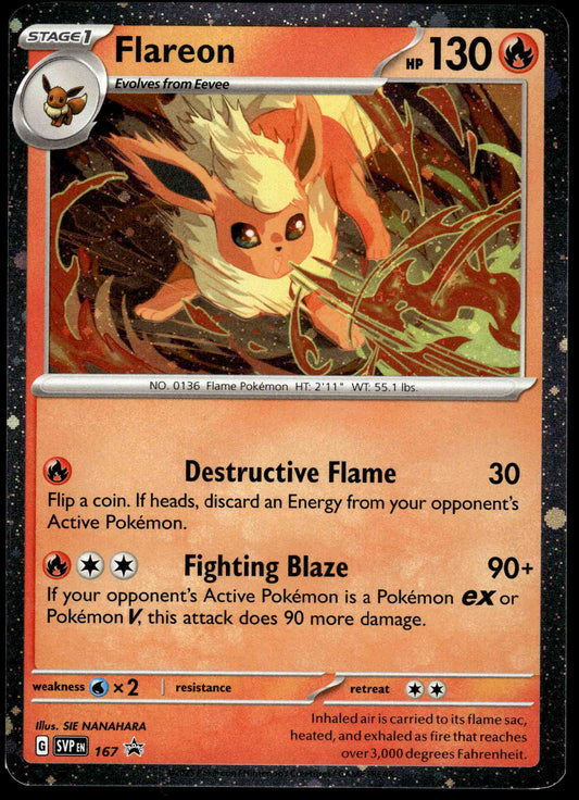 Flareon Holo SVP167 Prismatic Evolutions Poster Coll. Promo Pokemon [NM] (1)