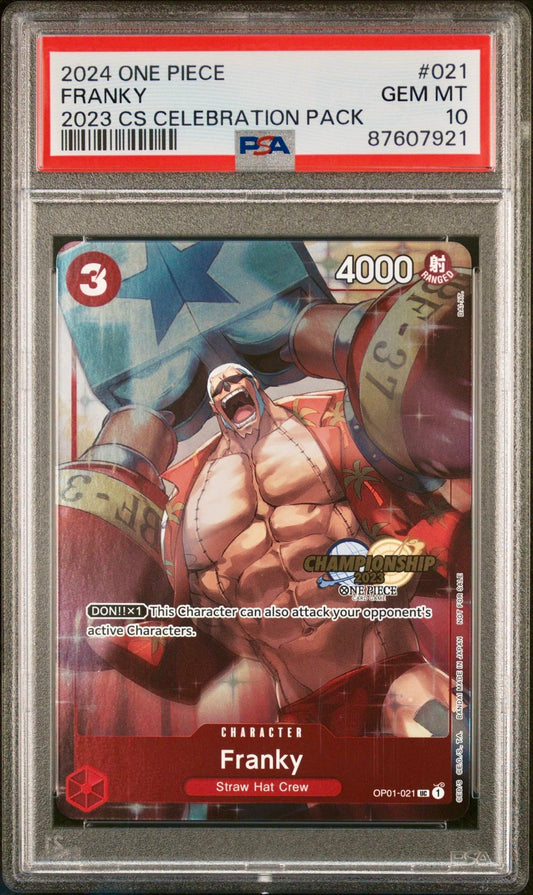 PSA 10 - Franky OP01-021 2023 Championship Pack - One Piece