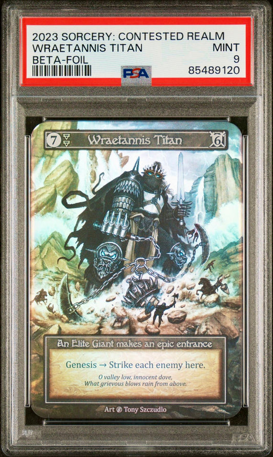 PSA 9 - Wraetannis Titan (Elite Foil) Beta - Sorcery