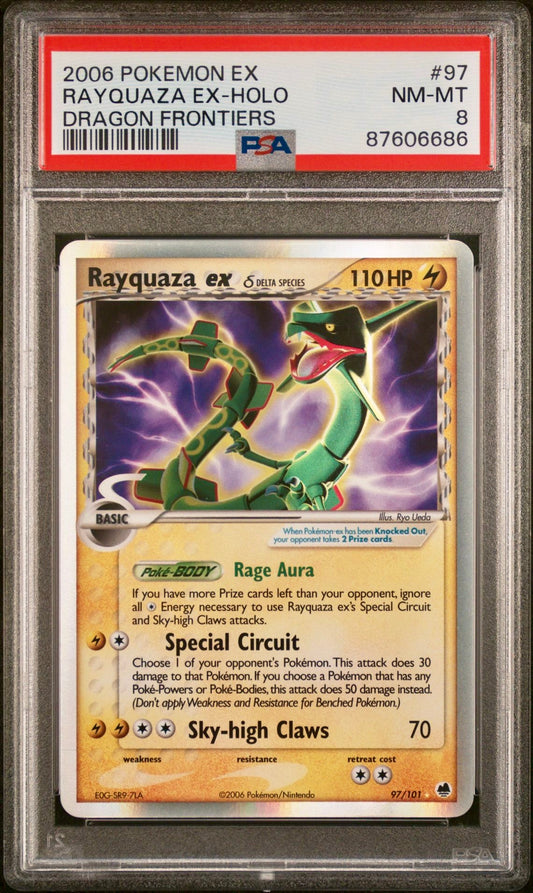 PSA 8 - Rayquaza ex 97/101 EX Dragon Frontiers - Pokemon