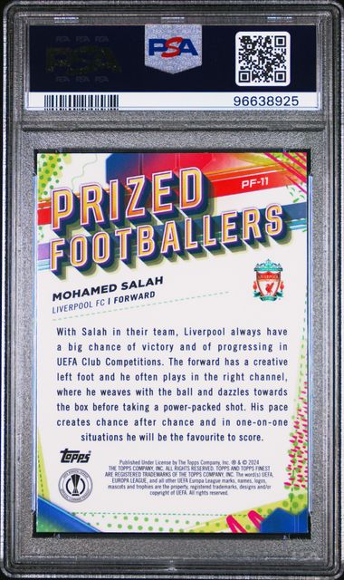 PSA 10 - Mohamed Salah 2023-24 PF11 Topps Prized Footballer - Football