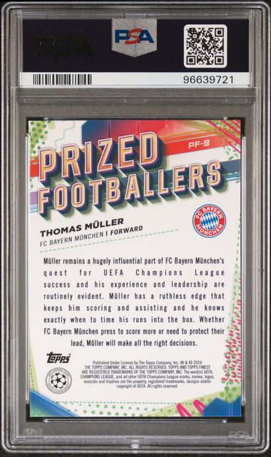 PSA 10 - Thomas Muller 2023-24 PF9 Topps Prized Footballer - Football