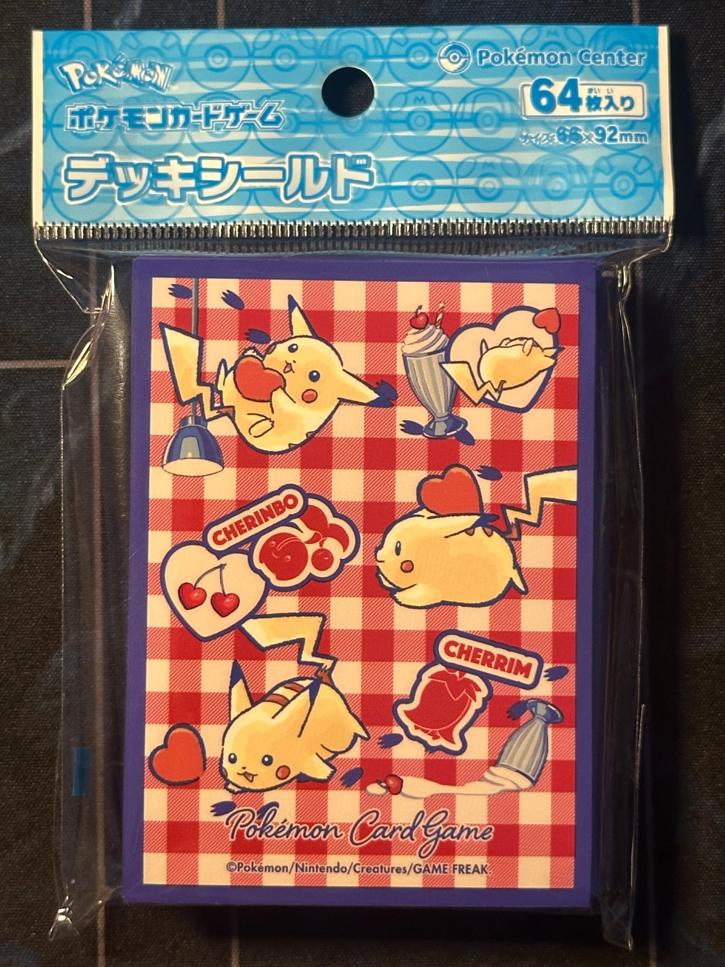 Pokemon Center Japan Exclusive Pikachu Hearts 64 Sleeves SEALED - Accessories