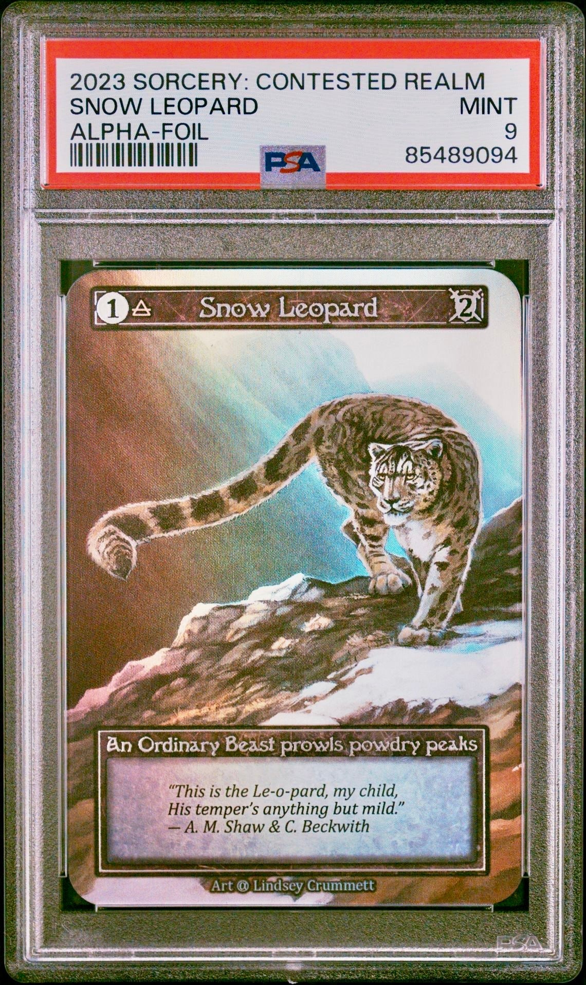 PSA 9 - Snow Leopard (Ordinary Foil) Alpha - Sorcery