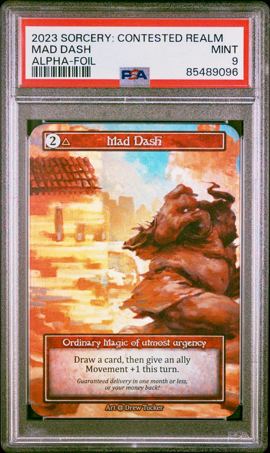 PSA 9 - Mad Dash (Ordinary Foil) Alpha - Sorcery