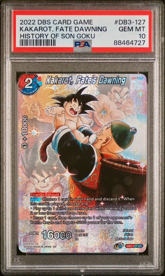 PSA 10 - Kakarot, Fate’s Dawning DB3-127 History Son Goku - DBS