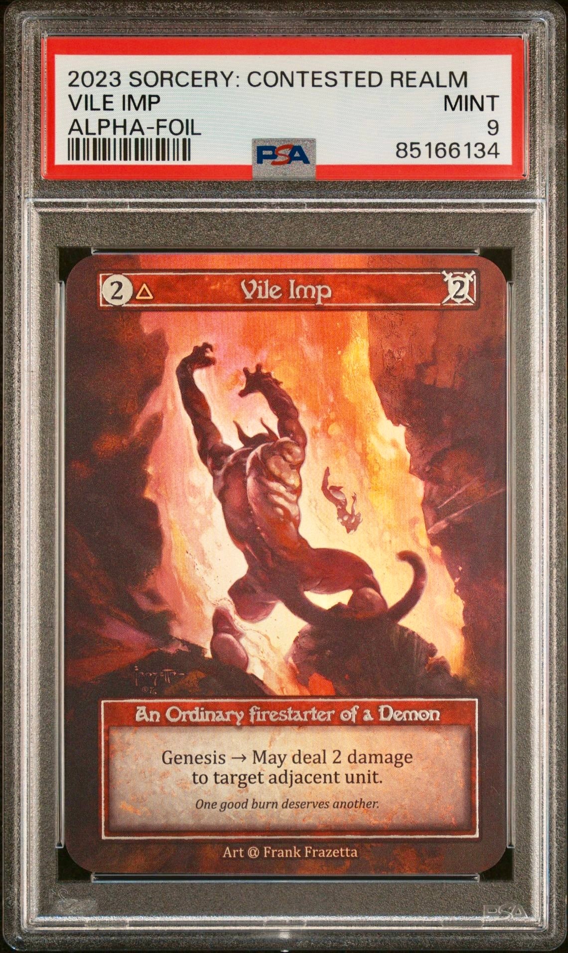 PSA 9 - Vile Imp (Ordinary Foil) Alpha - Sorcery