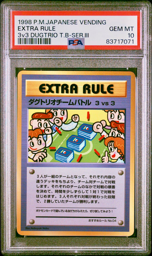 PSA 10 - Extra Rule 3v3 Dugtrio Japanese Vending Series 3 - Pokemon