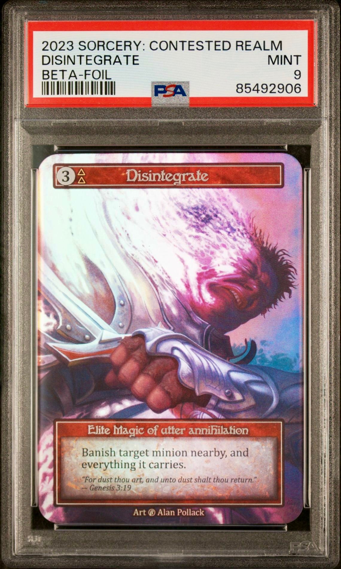 PSA 9 - Disintegrate (Elite Foil) Beta - Sorcery