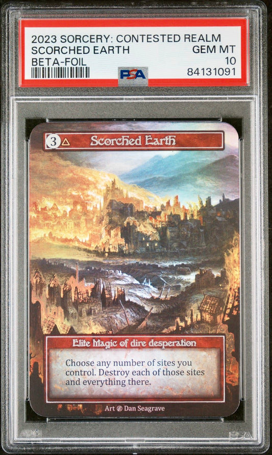 PSA 10 - Scorched Earth (Elite Foil) Beta - Sorcery