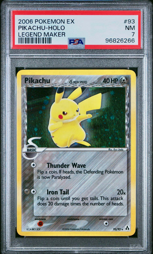 PSA 7 - Pikachu Holo Delta Species 93/92 EX Legend Maker - Pokemon