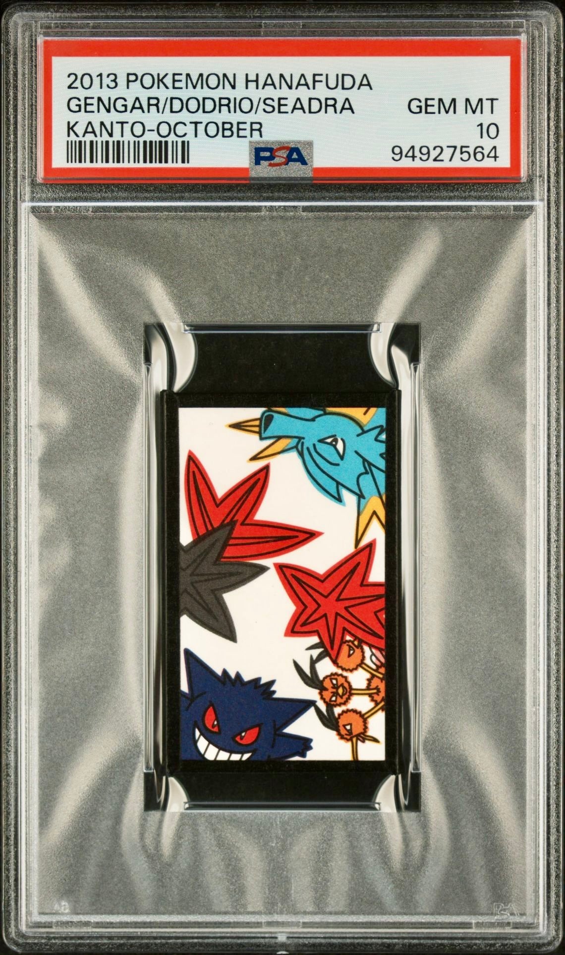 PSA 10 - Gengar/Dodrio/Seadra 2013 Hanafuda Kanto October - Pokemon