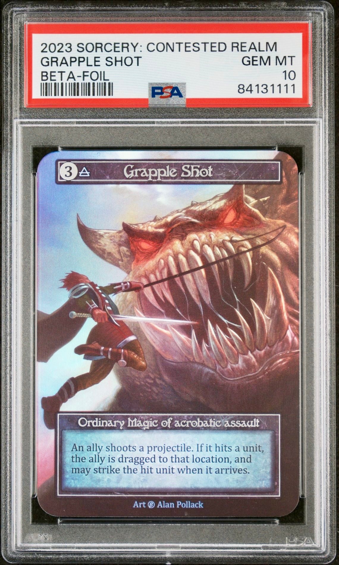 PSA 10 - Grapple Shot (Ordinary Foil) Beta - Sorcery