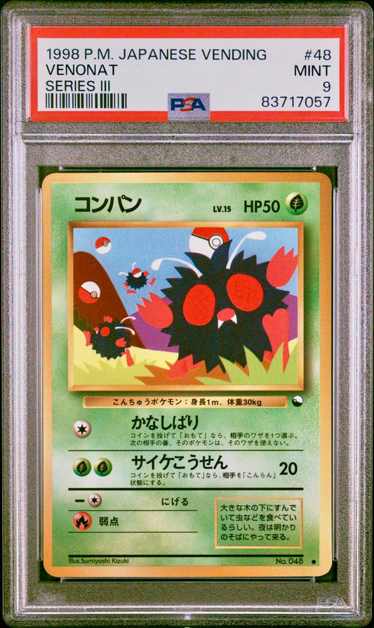 PSA 9 - Venonat #48 Japanese Vending Series 3 - Pokemon