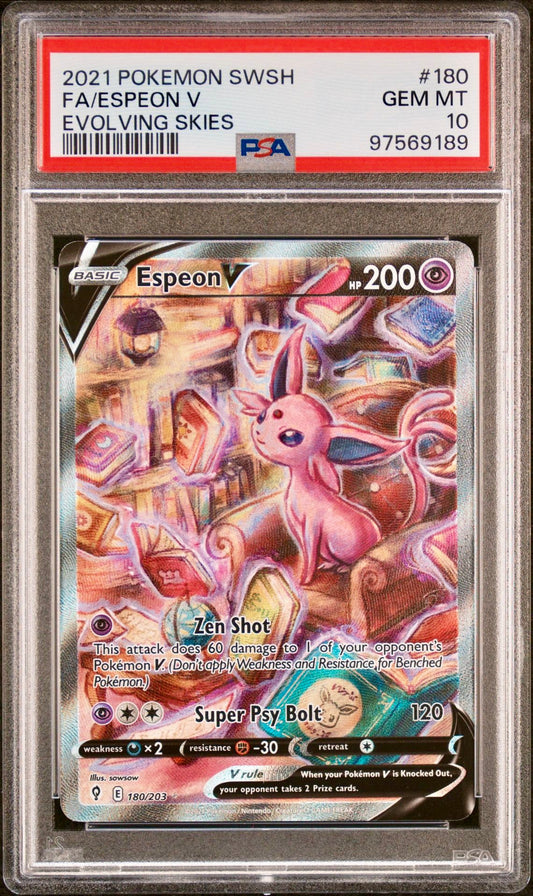 PSA 10 - Espeon V 180/203 SWSH Skies - Pokemon