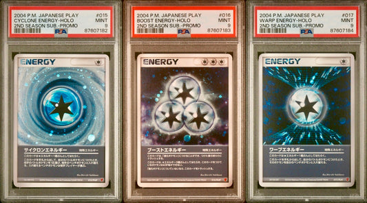 PSA 9 - Cyclone Warp Boost Energy /PLAY 2nd Season Sub Promos - Pokemon