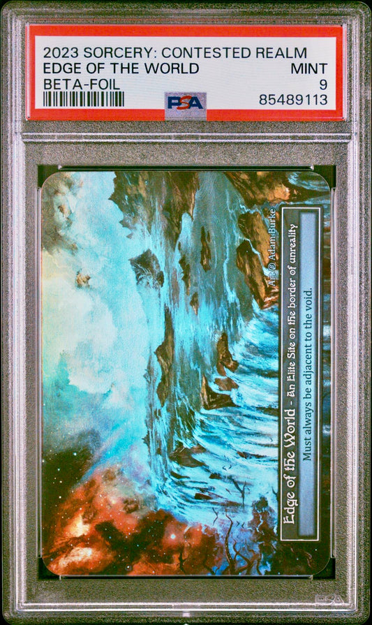 PSA 9 - Edge of the World (Elite Foil) Beta - Sorcery