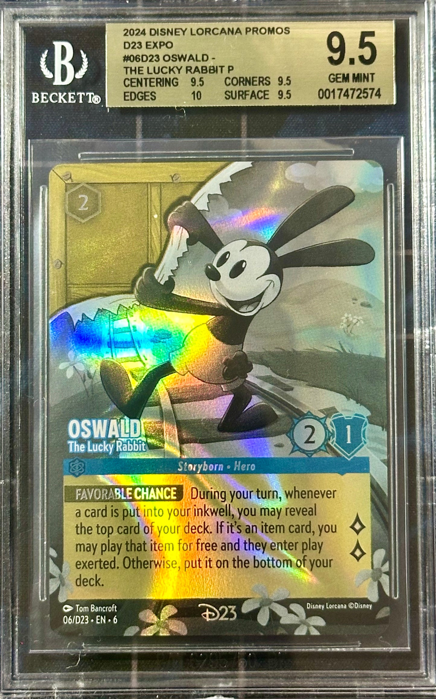 BGS 9.5 - Oswald 06/D23 Collection Promo - Disney Lorcana