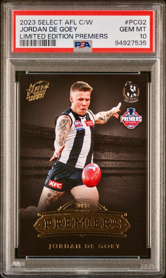 PSA 10 - Jordan De Goey #PCG02 2023 SELECT AFL Premier Series