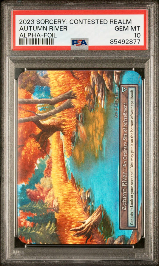 PSA 10 - Autumn River (Ordinary Foil) Alpha - Sorcery