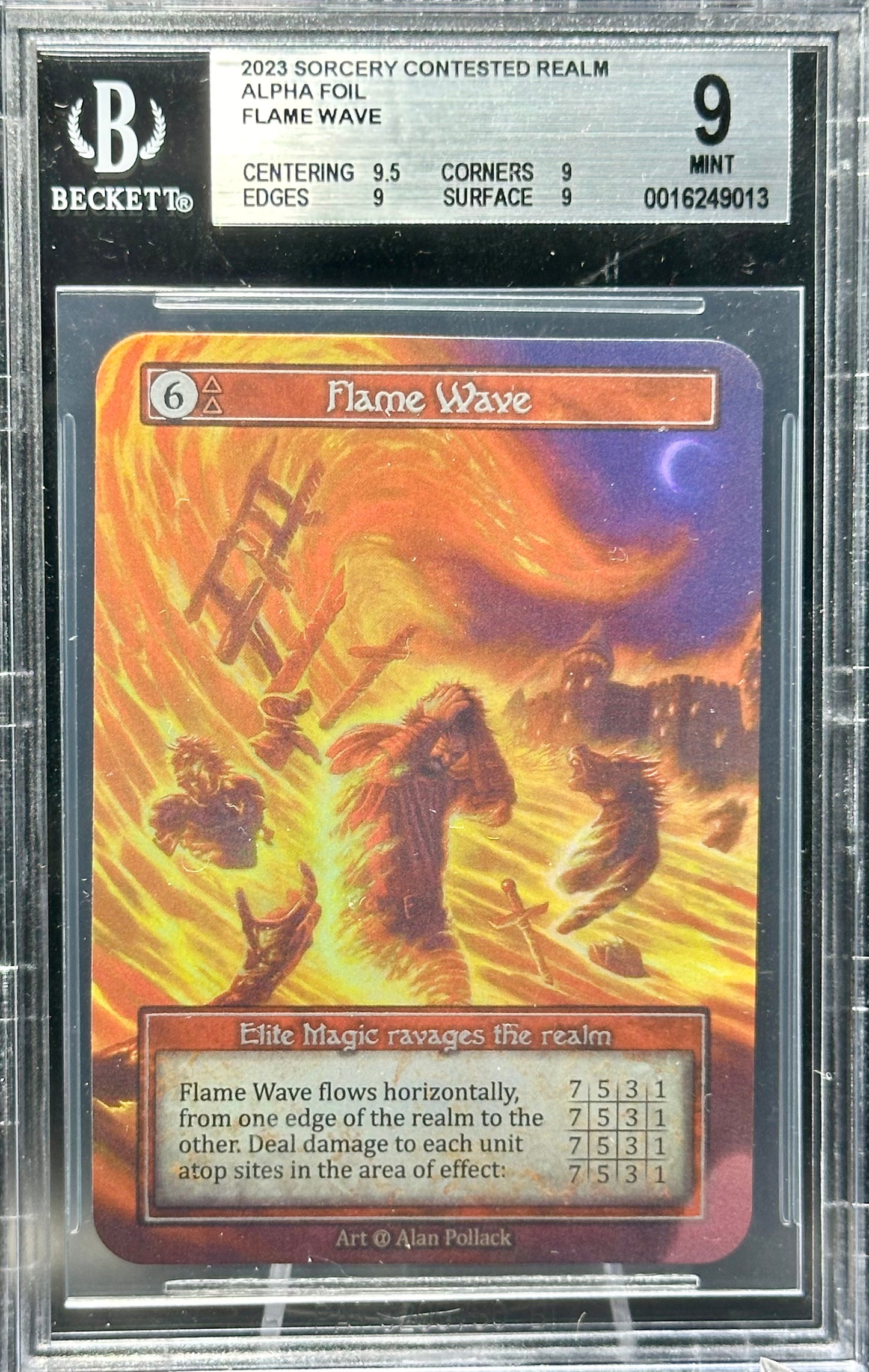 BGS 9 - Flame Wave (Elite Foil) Alpha - Sorcery