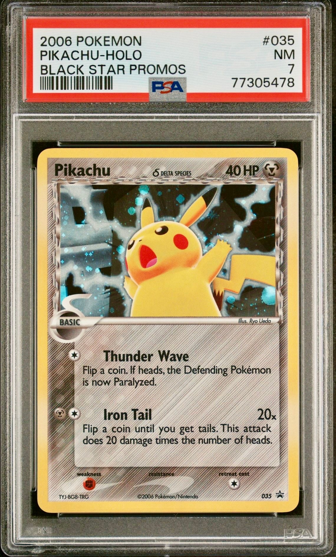 PSA 7 - Pikachu Holo 035 Black Star Promo - Pokemon